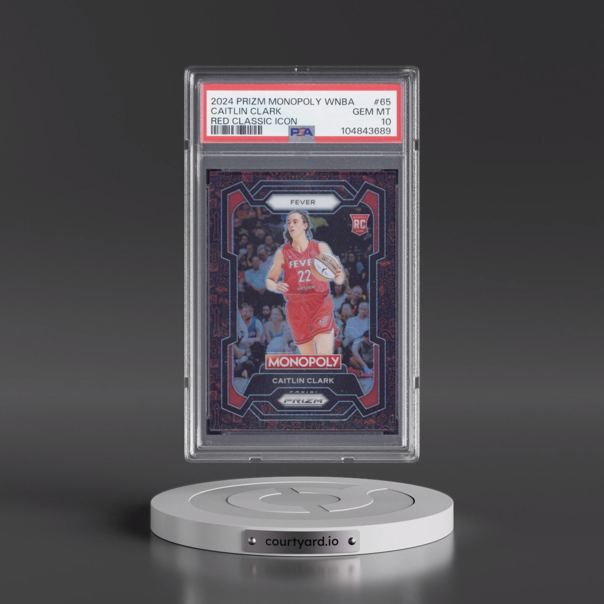 2024 Panini Prizm Monopoly WNBA #65 Caitlin Clark - Red Classic Icon (PSA 10 GEM MINT)