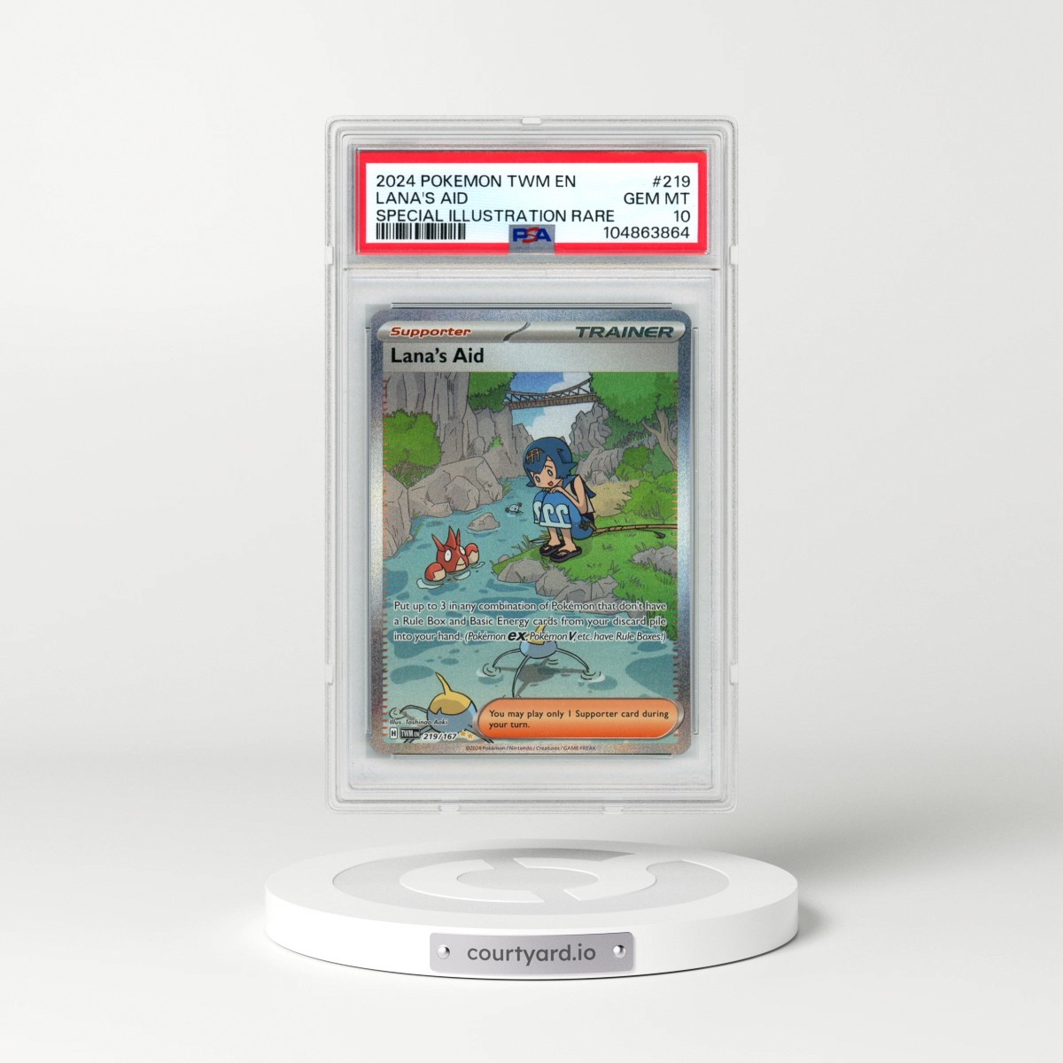 2024 Pokémon Twm EN-Twilight Masquerade #219 Lana's Aid - Special Illustration Rare (PSA 10 GEM MINT)