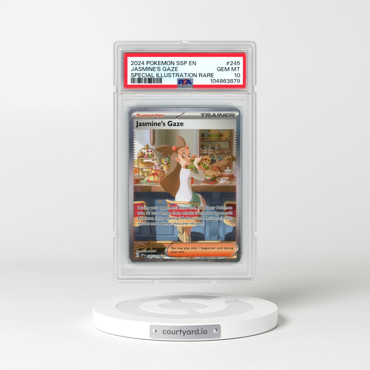 2024 Pokémon Ssp EN-Surging Sparks #245 Jasmine's Gaze - Special Illustration Rare (PSA 10 GEM MINT)