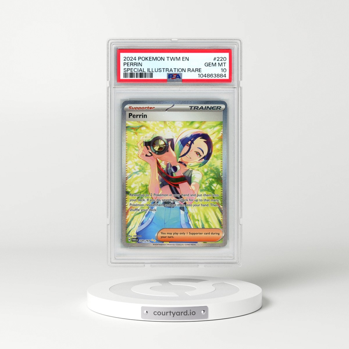 2024 Pokémon Twm EN-Twilight Masquerade #220 Perrin - Special Illustration Rare (PSA 10 GEM MINT)