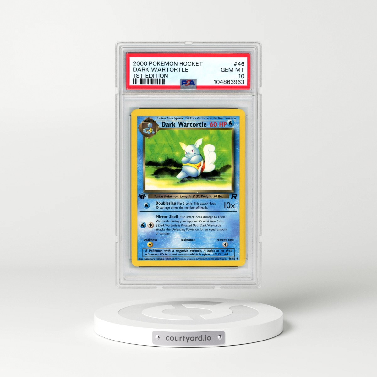 2000 Pokémon Rocket #46 Dark Wartortle - 1st Edition (PSA 10 GEM MINT)