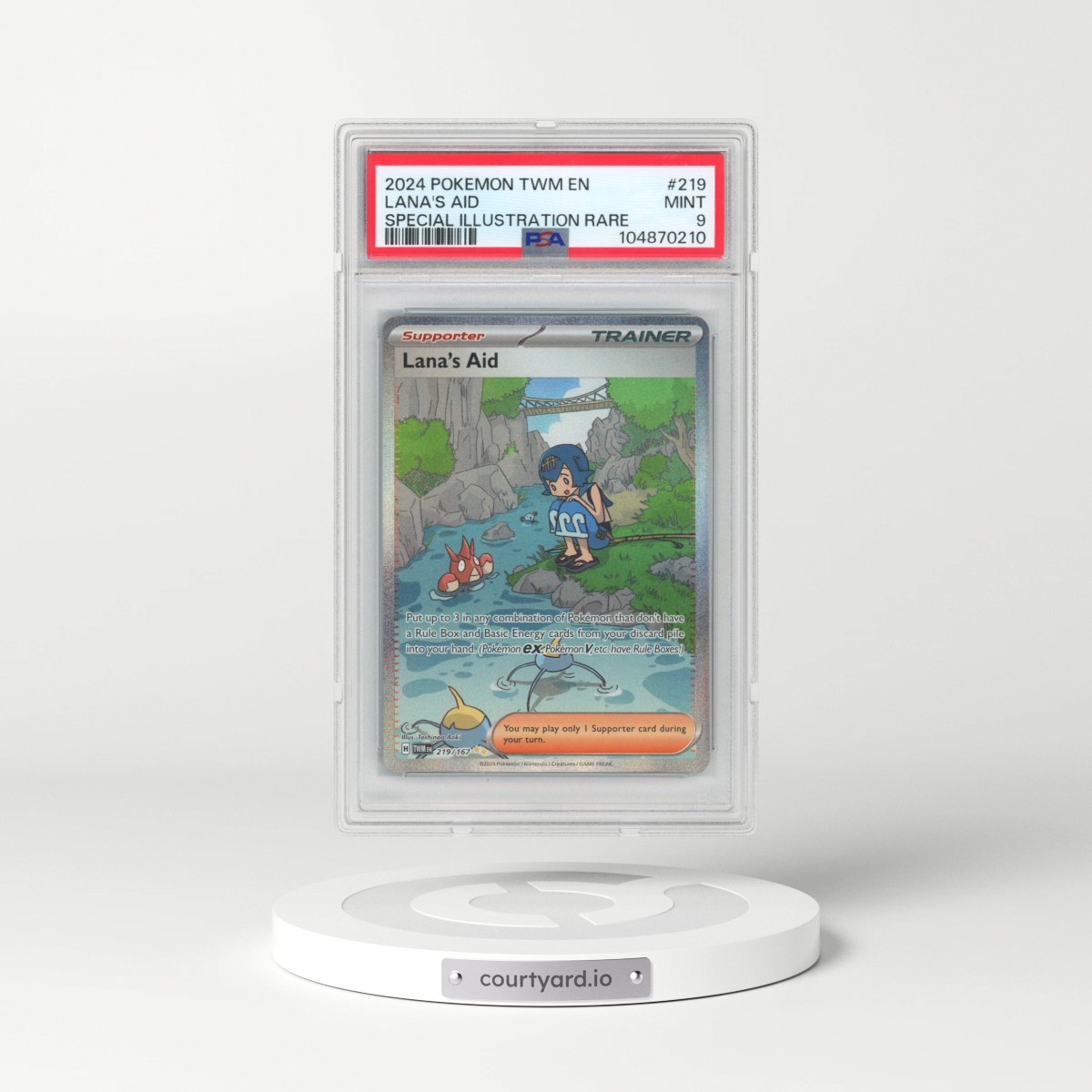 2024 Pokémon Twm EN-Twilight Masquerade #219 Lana's Aid - Special Illustration Rare (PSA 9 MINT)