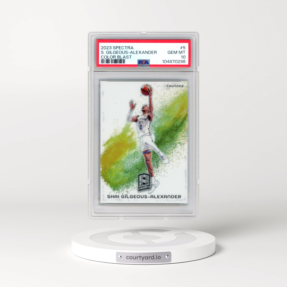 2023 Panini Spectra Color Blast #5 Shai Gilgeous-Alexander (PSA 10 GEM MINT)