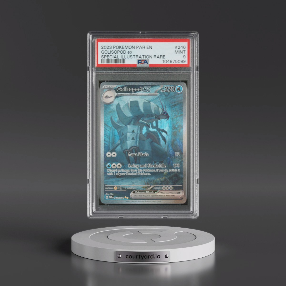 2023 Pokémon Par EN-Paradox Rift #246 Golisopod EX - Holo Special Illustration Rare (PSA 9 MINT)