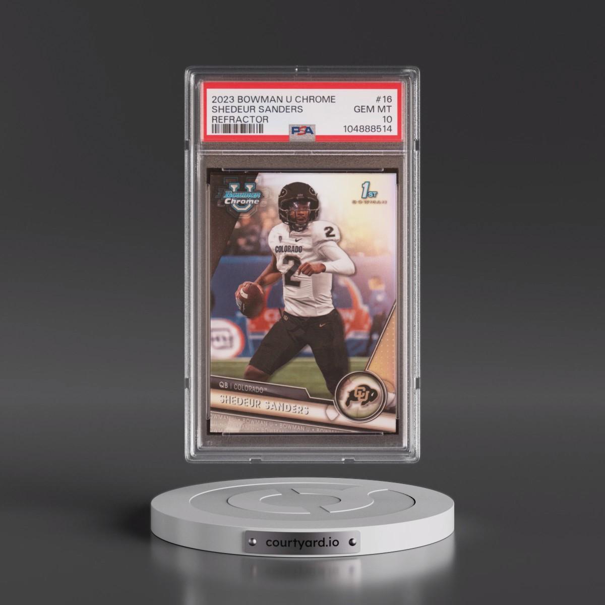 2023 Bowman University Chrome #16 Shedeur Sanders - Refractor (PSA 10 GEM MINT)