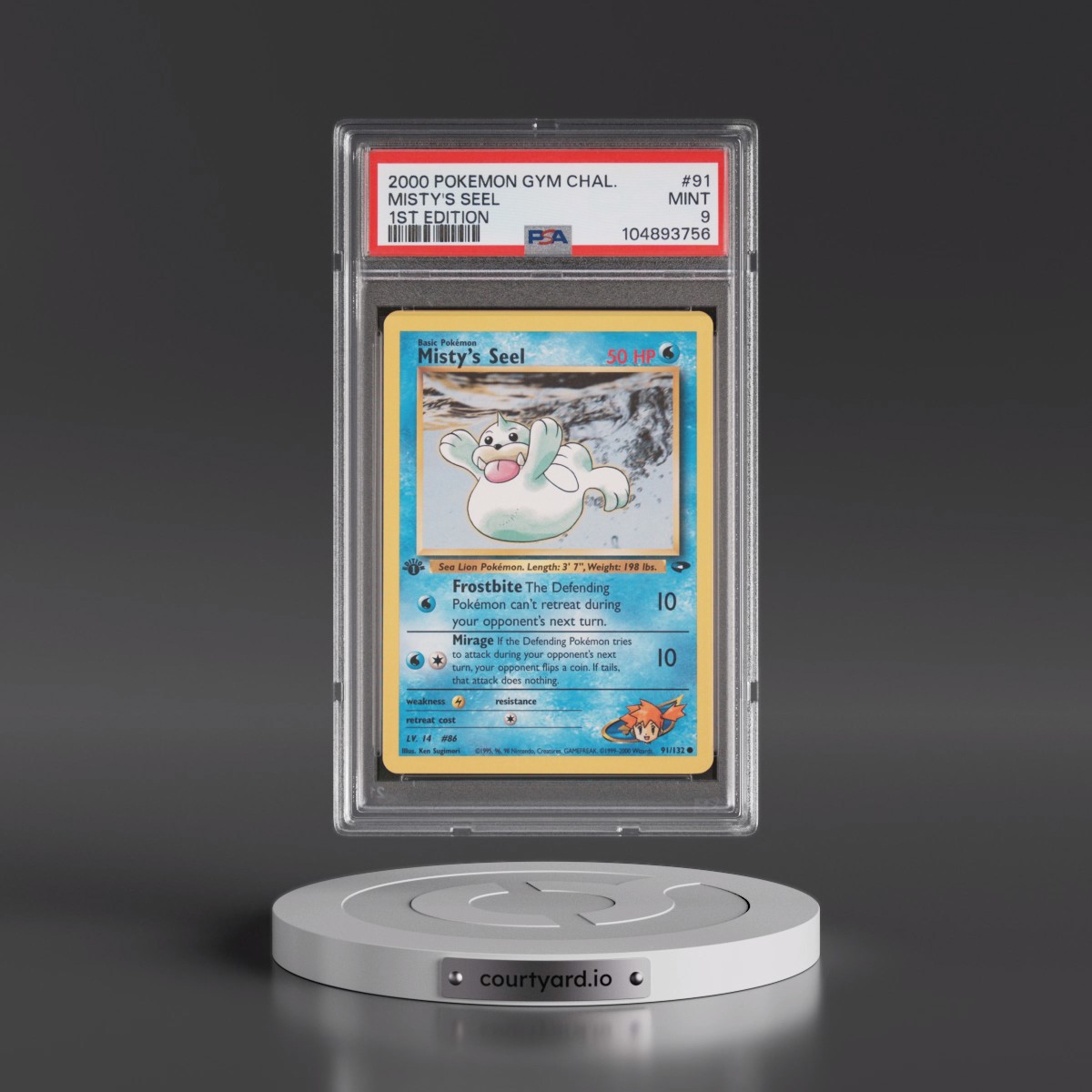 2000 Pokémon Gym Challenge #91 Misty's Seel - 1st Edition (PSA 9 MINT)