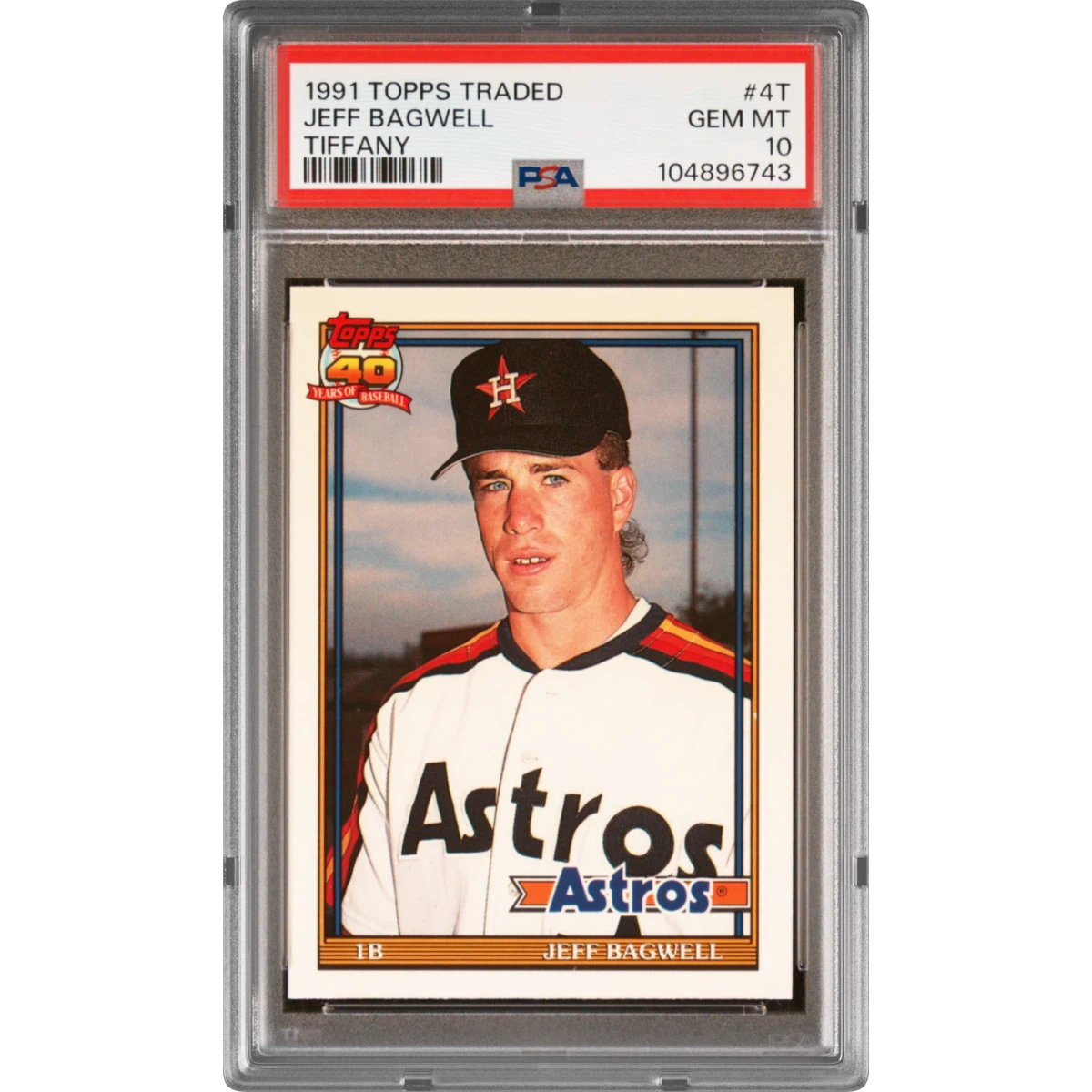 1991 Topps Traded Tiffany #4T Jeff Bagwell (PSA 10 GEM MINT)