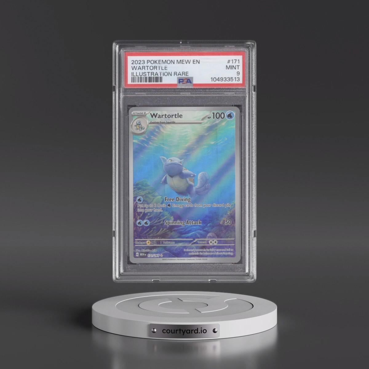 2023 Pokémon Mew EN-151 #171 Wartortle - Illustration Rare (PSA 9 MINT)