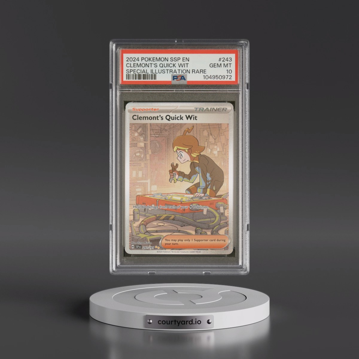 2024 Pokémon Ssp EN-Surging Sparks #243 Clemont's Quick Wit - Special Illustration Rare (PSA 10 GEM MINT)