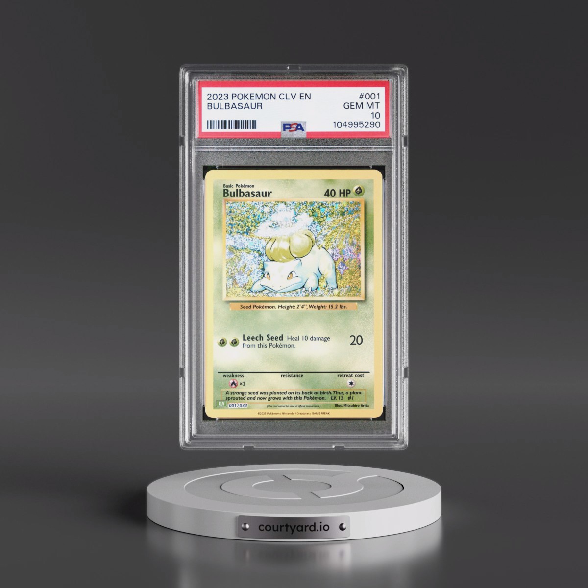 2023 Pokémon CLV-Trading Card Game Classic Venusaur & Lugia EX Deck #001 Bulbasaur (PSA 10 GEM MINT)