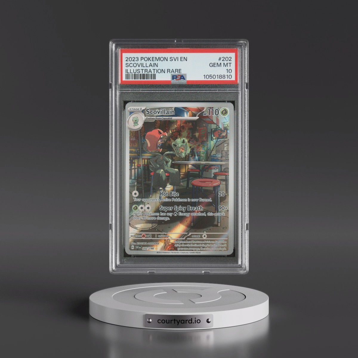 2023 Pokémon Svi EN-Scarlet & Violet #202 Scovillain - Illustration Rare (PSA 10 GEM MINT)