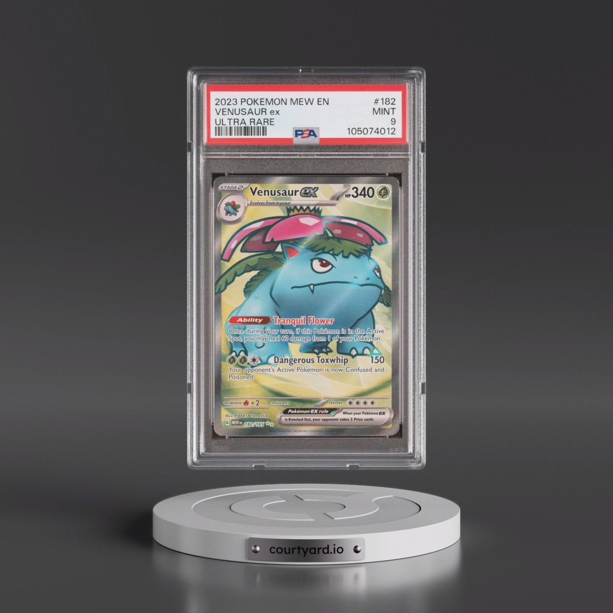 2023 Pokémon Mew EN-151 #182 Venusaur EX - Holo Ultra Rare (PSA 9 MINT)