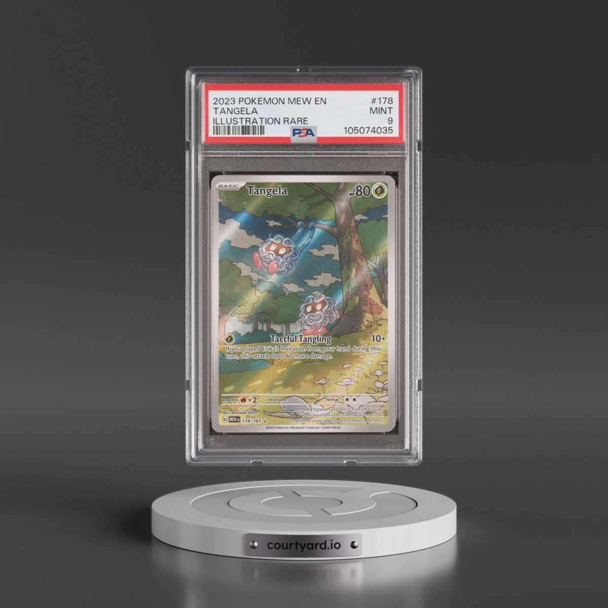 2023 Pokémon Mew EN-151 #178 Tangela - Illustration Rare (PSA 9 MINT)