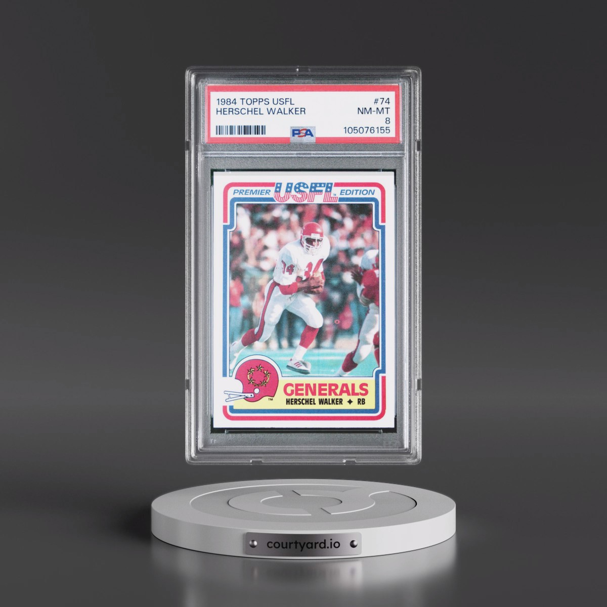 1984 Topps USFL #74 Herschel Walker (PSA 8 NM-MT)