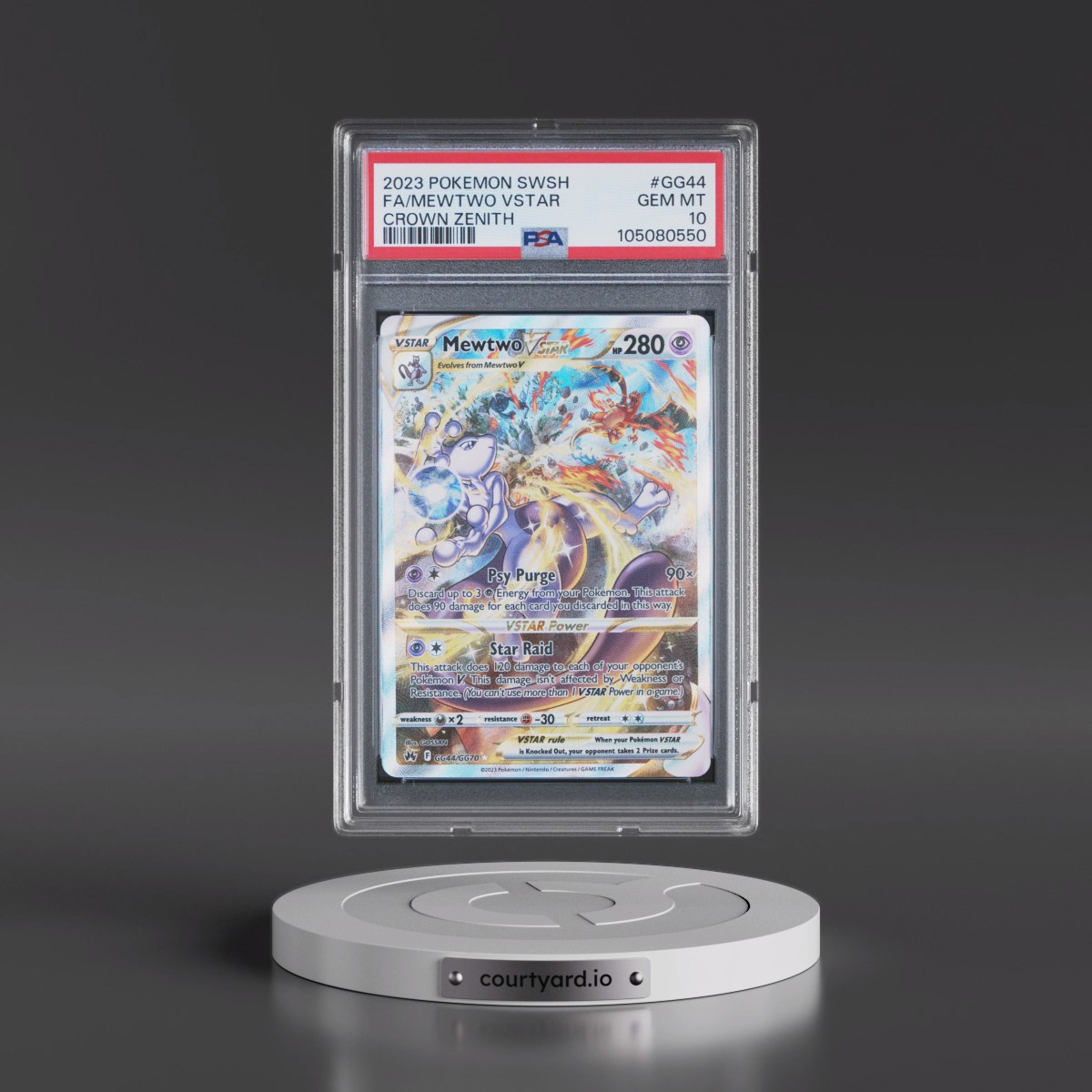 2023 Pokémon Sword and Shield Crown Zenith #GG44 Mewtwo Vstar - Full Art (PSA 10 GEM MINT)