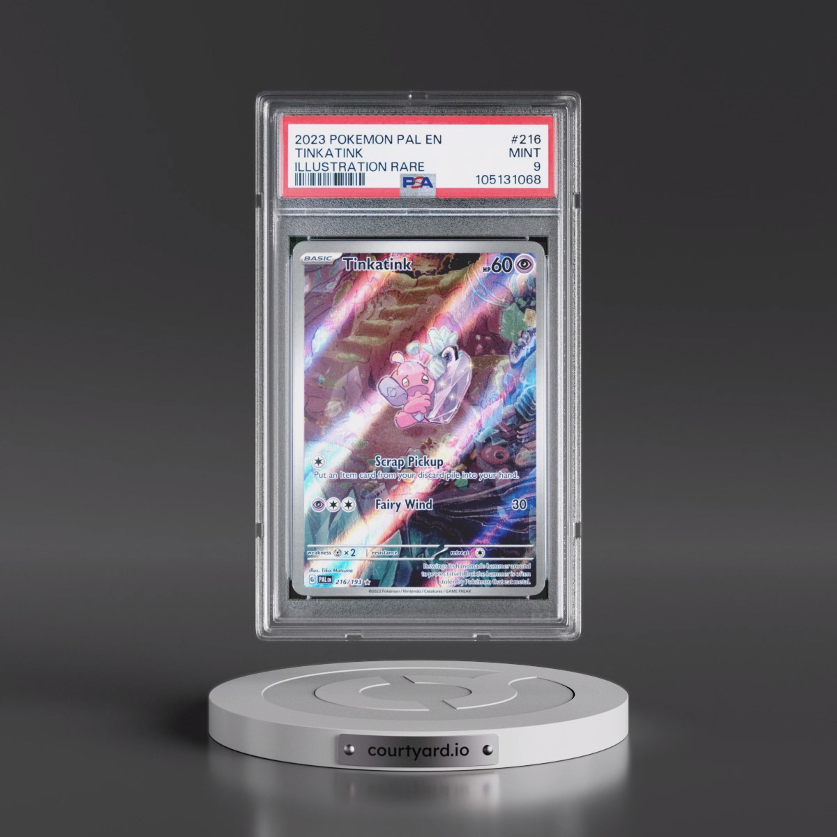 2023 Pokémon Pal EN-Paldea Evolved #216 Tinkatink - Illustration Rare (PSA 9 MINT)
