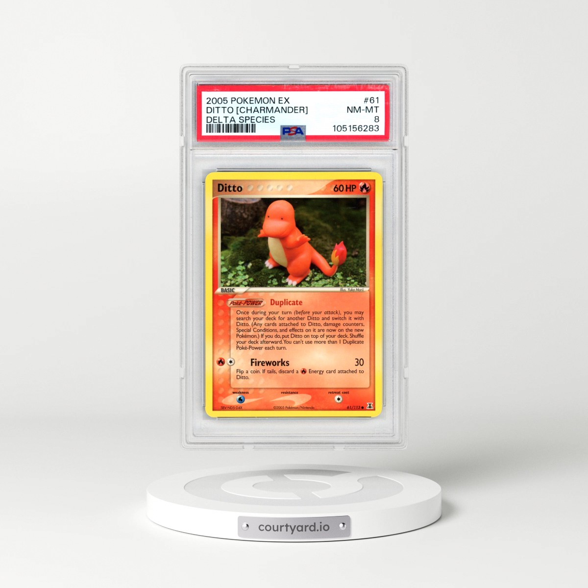 2005 Pokémon EX Delta Species #61 Ditto [Charmander] (PSA 8 NM-MT)