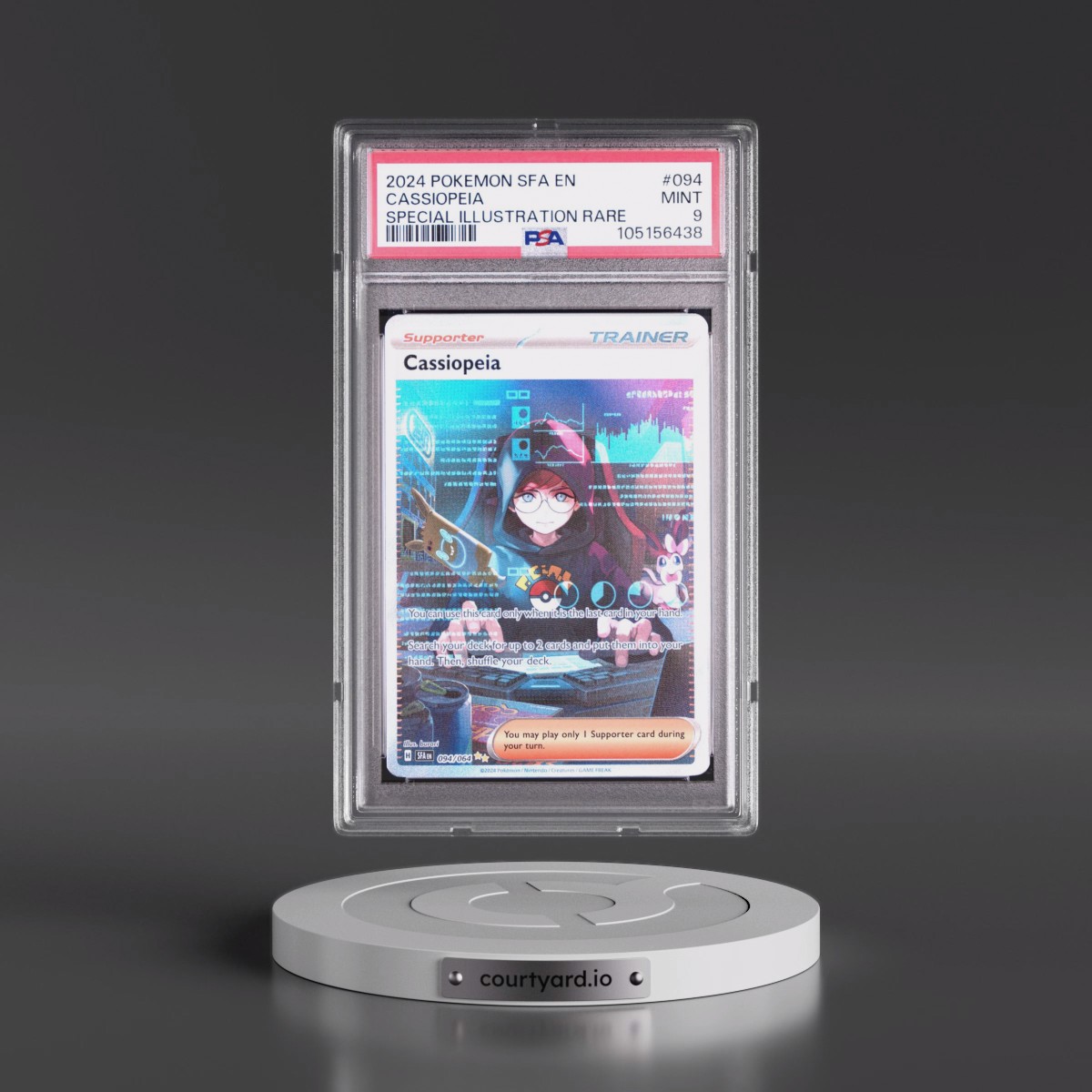 2024 Pokémon Sfa EN-Shrouded Fable #094 Cassiopeia - Special Illustration Rare (PSA 9 MINT)