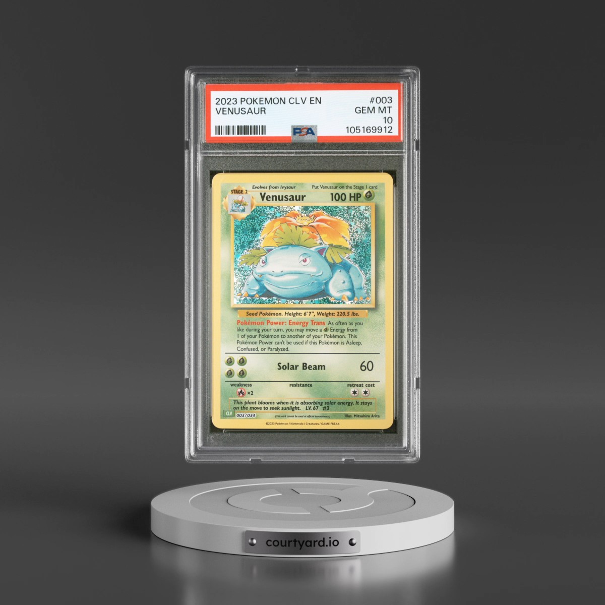 2023 Pokémon CLV-Trading Card Game Classic Venusaur & Lugia EX Deck #003 Venusaur (PSA 10 GEM MINT)