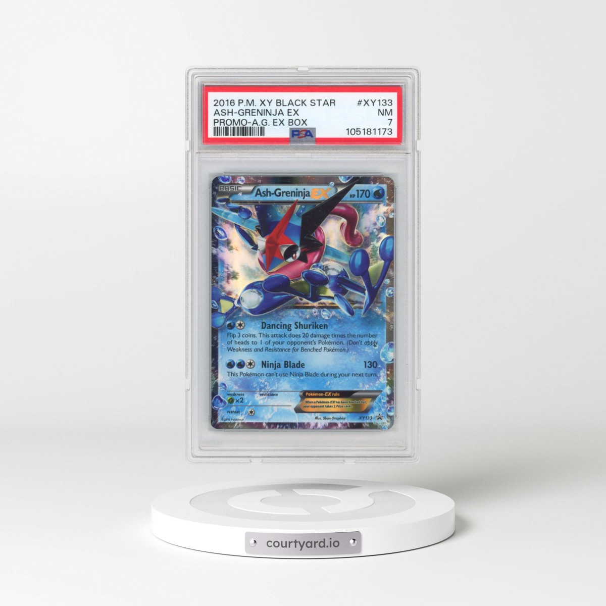 2016 Pokémon XY Black Star Promo #XY133 Ash-Greninja EX - Holo Ash-Greninja EX Box (PSA 7 NM)