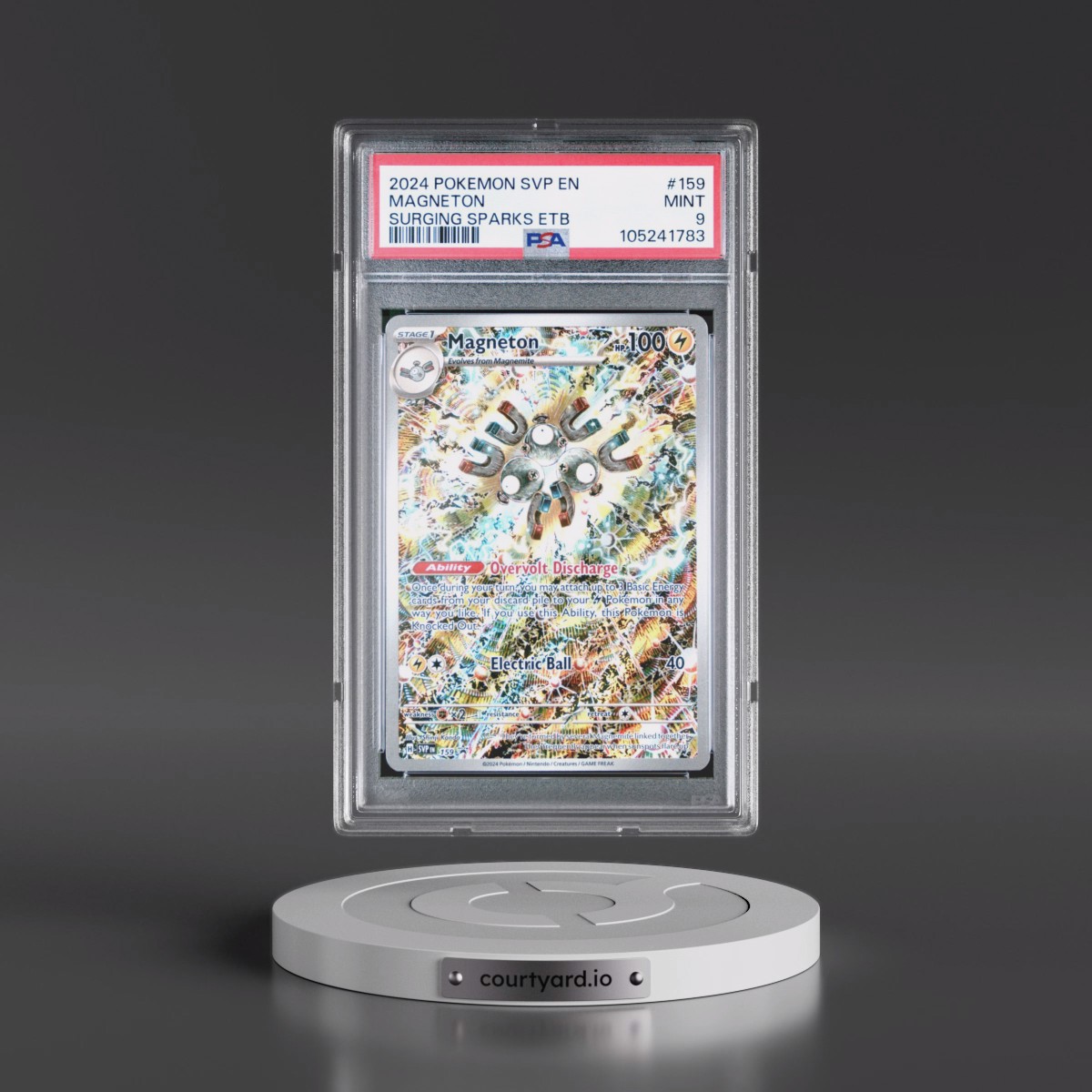 2024 Pokémon Svp EN-SV Black Star Promo #159 Magneton - Surging Sparks Elite Trainer Box (PSA 9 MINT)