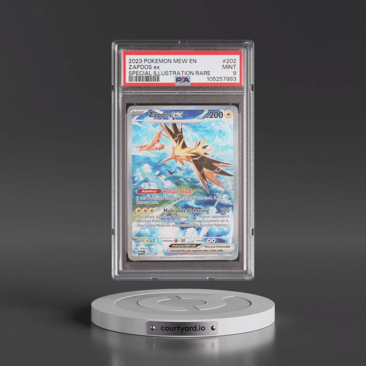 2023 Pokémon Mew EN-151 #202 Zapdos EX - Holo Special Illustration Rare (PSA 9 MINT)
