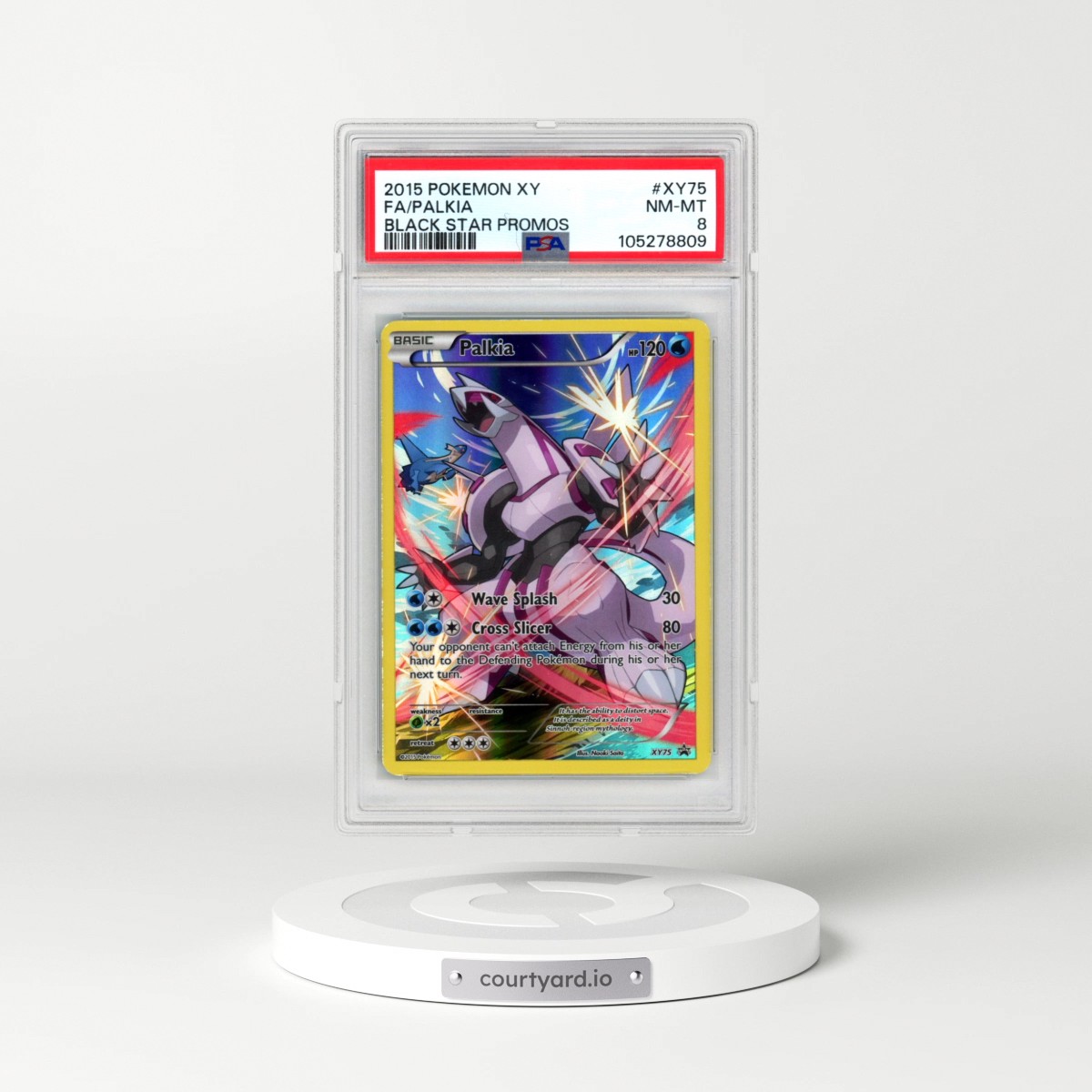2015 Pokémon XY Black Star Promos #XY75 Palkia - Full Art (PSA 8 NM-MT)