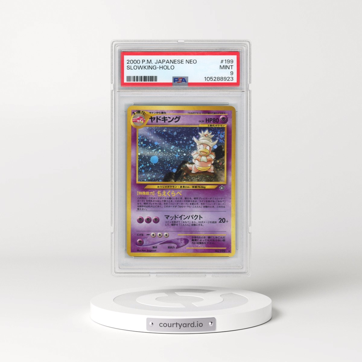 2000 Pokémon Neo #199 Slowking - Holo (PSA 9 MINT)