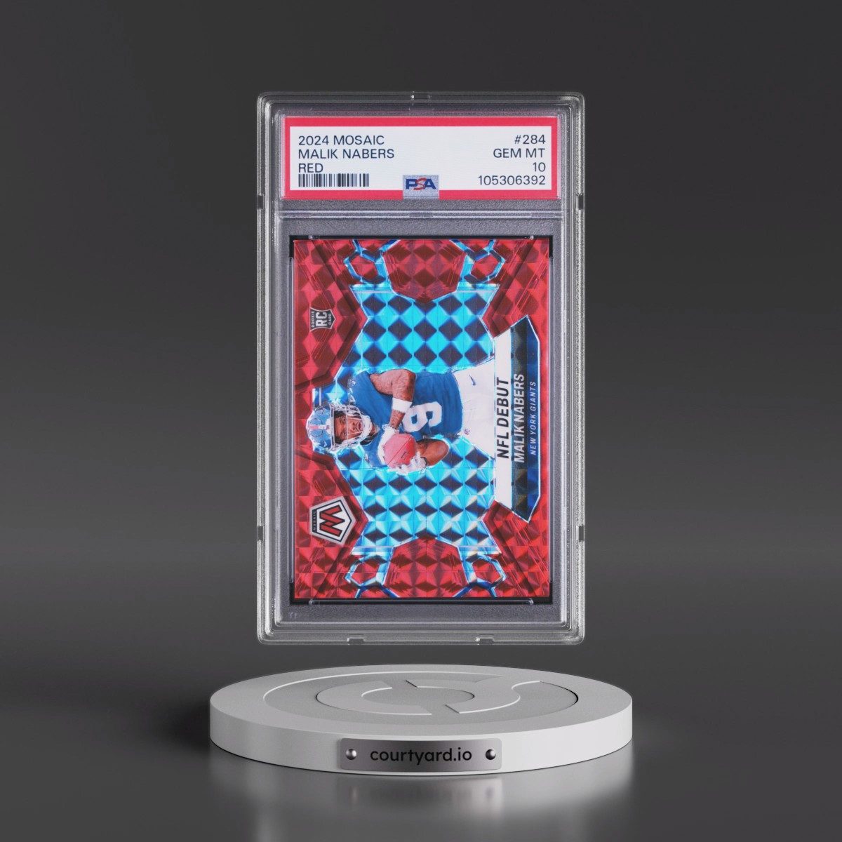 2024 Panini Mosaic Malik Nabers - Red #284 PSA 10