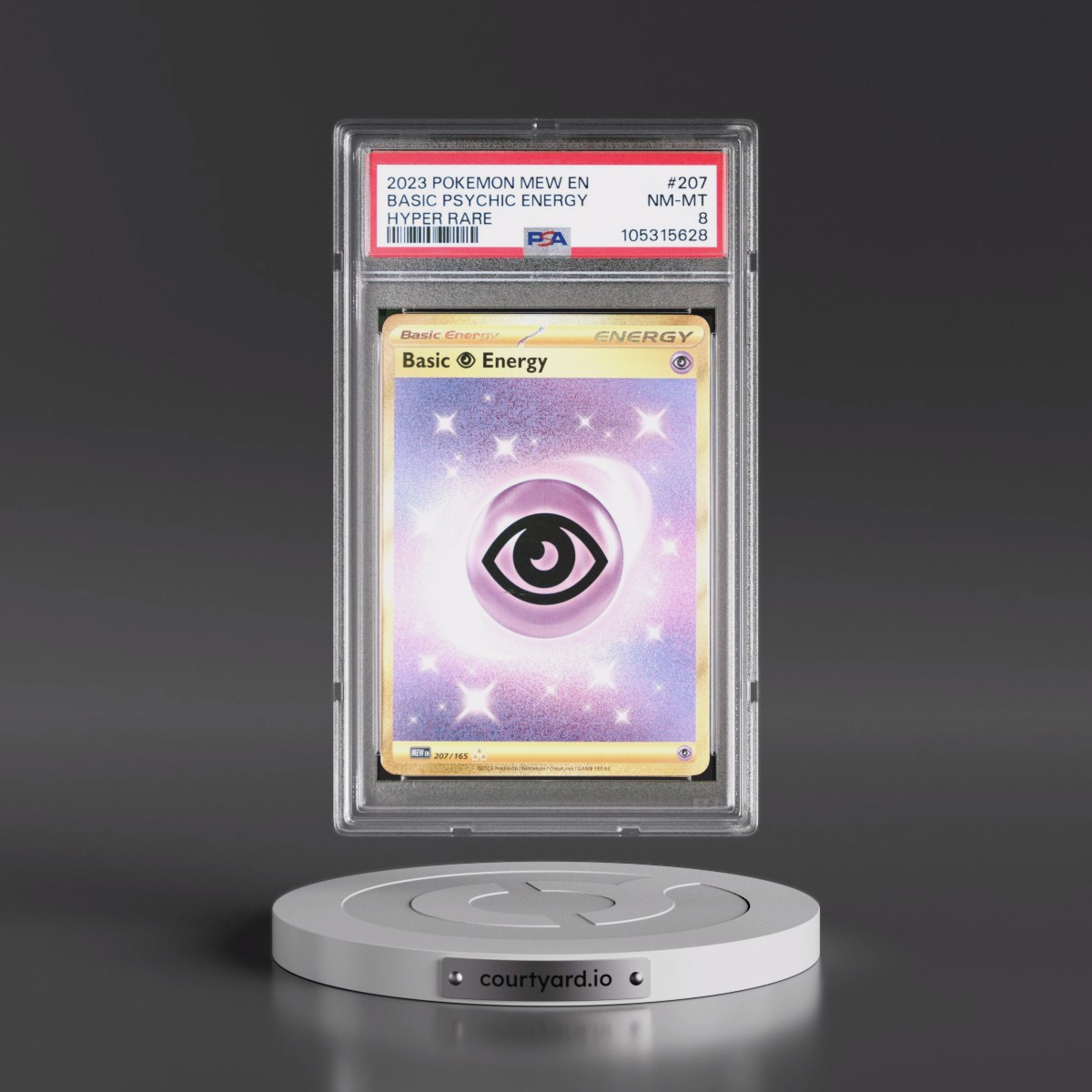 2023 Pokémon Mew EN-151 #207 Basic Psychic Energy - Hyper Rare (PSA 8 NM-MT)