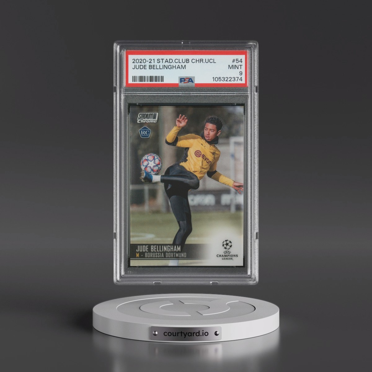 2020 Stadium Club Chrome UEFA Champions League #54 Jude Bellingham (PSA 9 MINT)