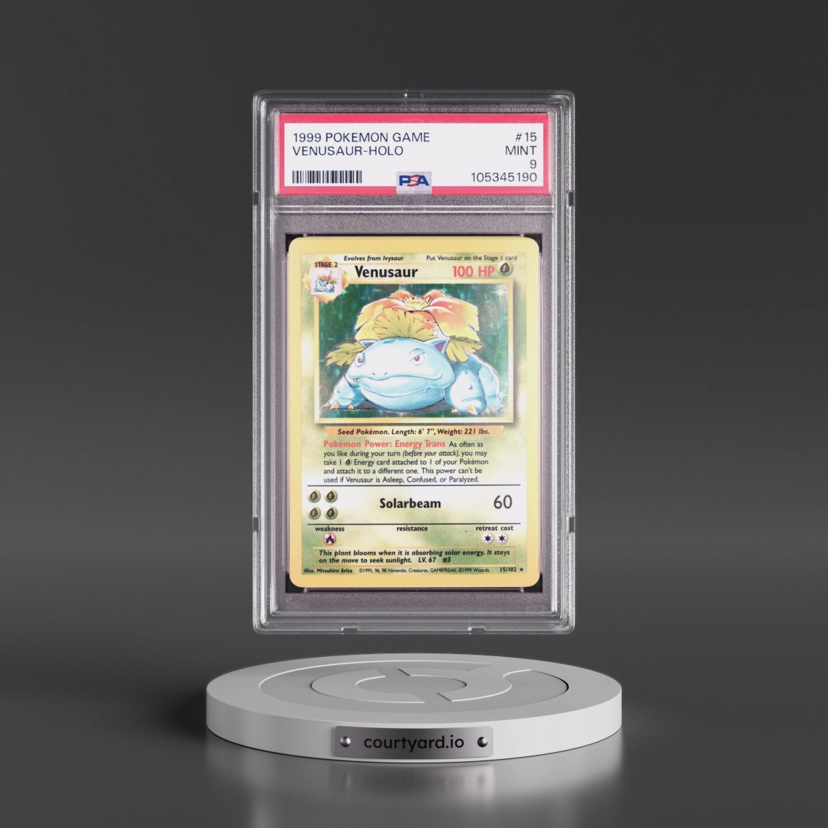 1999 Pokémon Game #15 Venusaur - Holo (PSA 9 MINT)