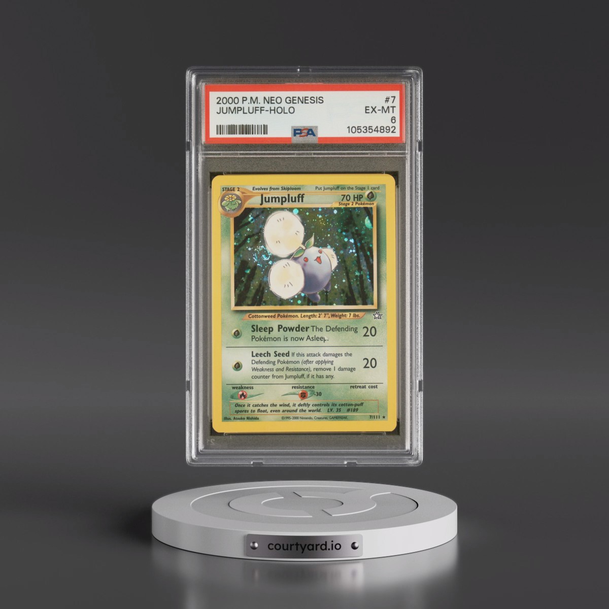 2000 Pokémon Neo Genesis #7 Jumpluff - Holo (PSA 6 EX-MT)