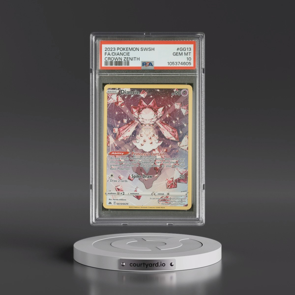 2023 Pokémon Sword and Shield Crown Zenith #GG13 Diancie - Full Art (PSA 10 GEM MINT)