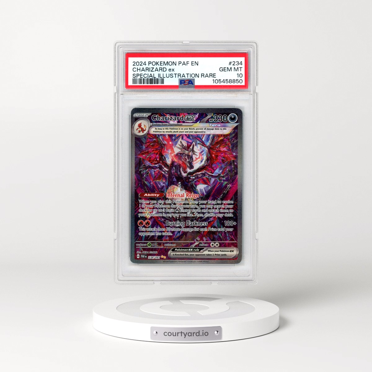 2024 Pokémon Paf EN-Paldean Fates #234 Charizard EX - Holo Special Illustration Rare (PSA 10 GEM MINT)