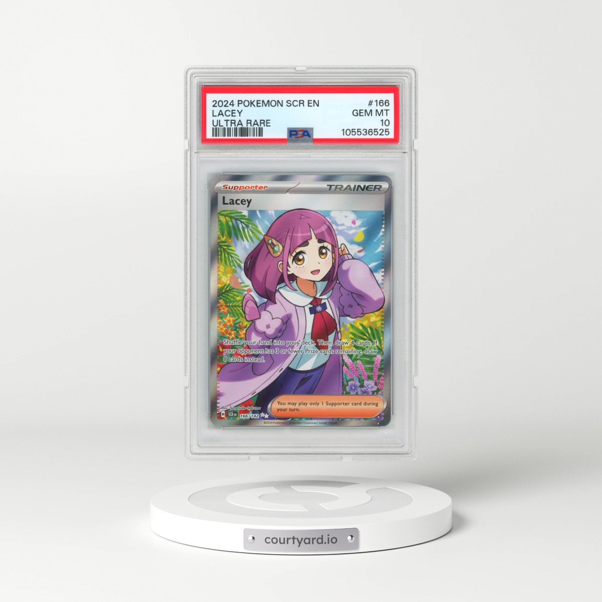 2024 Pokémon Scr EN-Stellar Crown #166 Lacey - Ultra Rare (PSA 10 GEM MINT)