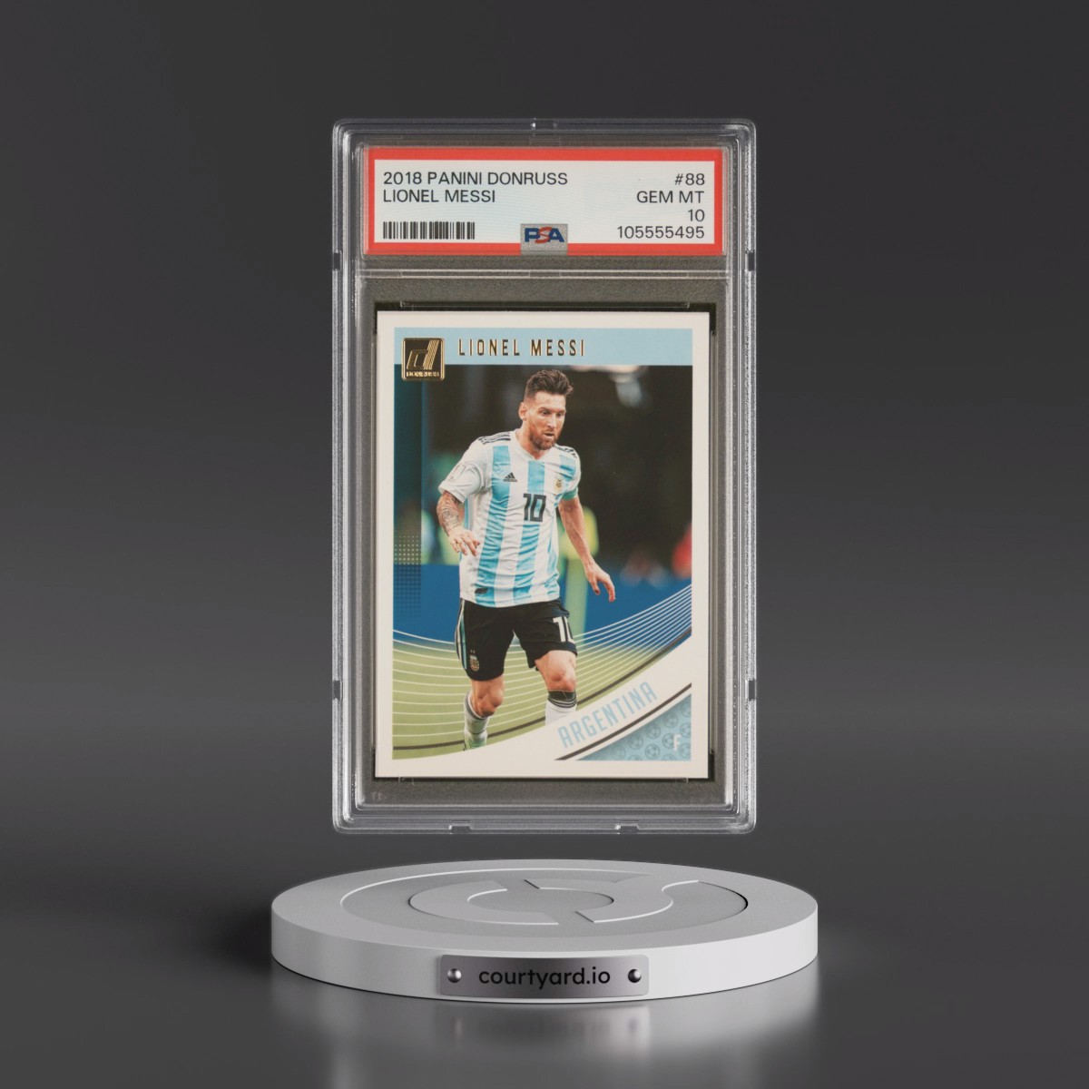 2018 Panini Donruss #88 Lionel Messi (PSA 10 GEM MINT)