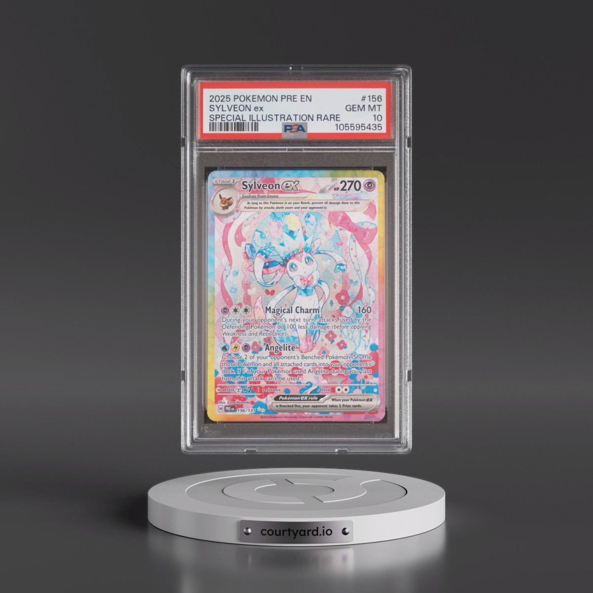 2025 Pokémon Pre EN-Prismatic Evolutions #156 Sylveon EX - Holo Special Illustration Rare (PSA 10 GEM MINT)