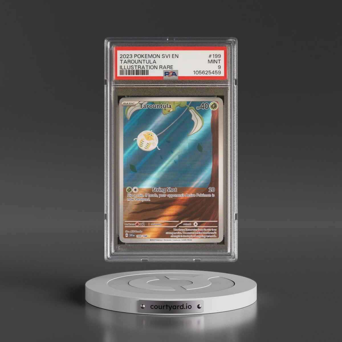 2023 Pokémon Svi EN-Scarlet & Violet #199 Tarountula - Illustration Rare (PSA 9 MINT)