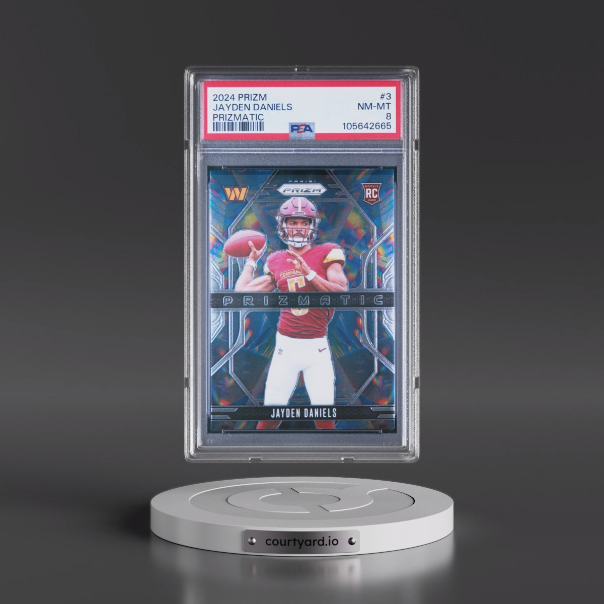 2024 Panini Prizm Prizmatic #3 Jayden Daniels (PSA 8 NM-MT)