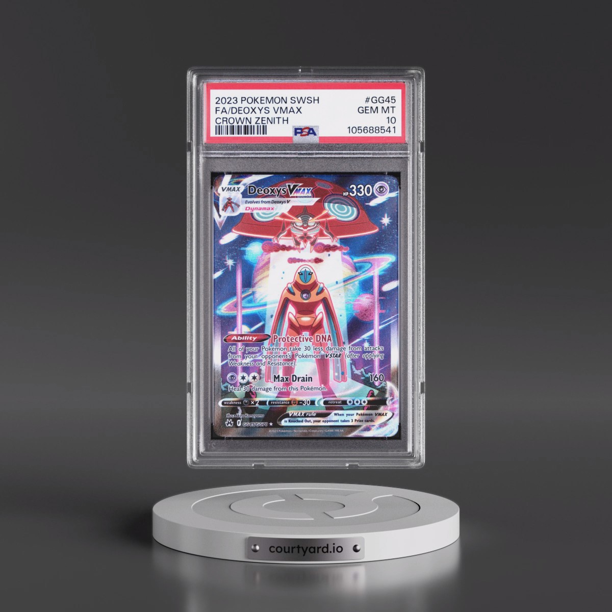 2023 Pokémon Sword and Shield Crown Zenith #GG45 Deoxys Vmax - Full Art (PSA 10 GEM MINT)