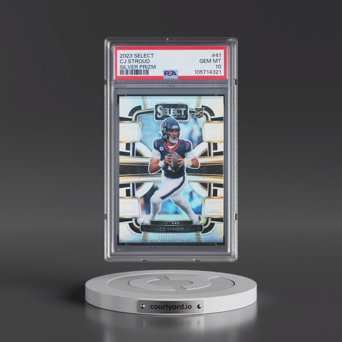 2023 Panini Select #41 CJ Stroud - Silver Prizm (PSA 10 GEM MINT)