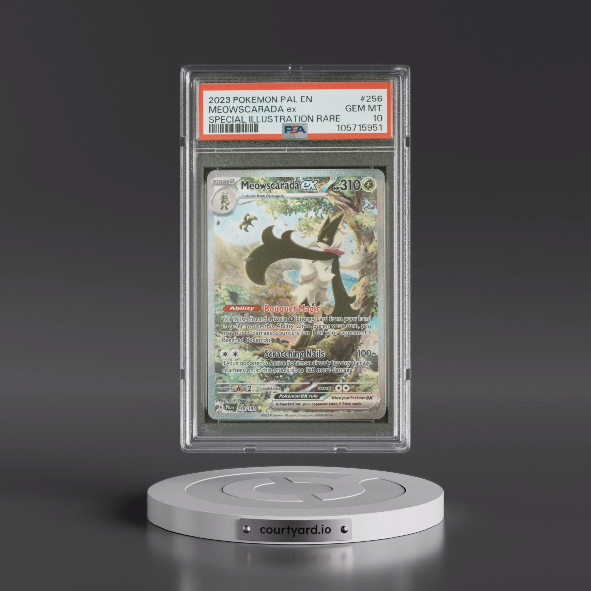 2023 Pokémon Pal EN-Paldea Evolved #256 Meowscarada EX - Holo Special Illustration Rare (PSA 10 GEM MINT)