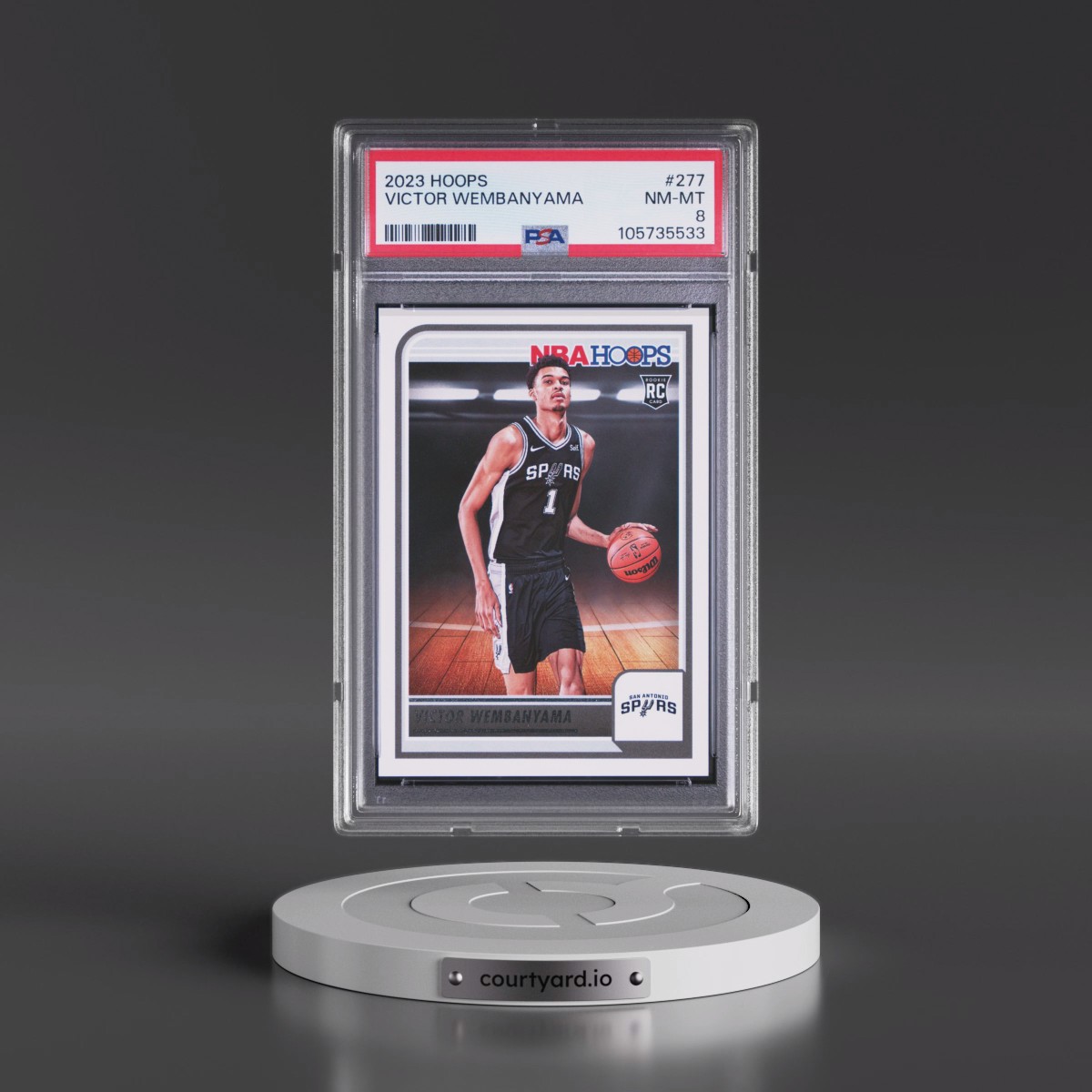 2023 Panini NBA Hoops #277 Victor Wembanyama (PSA 8 NM-MT)