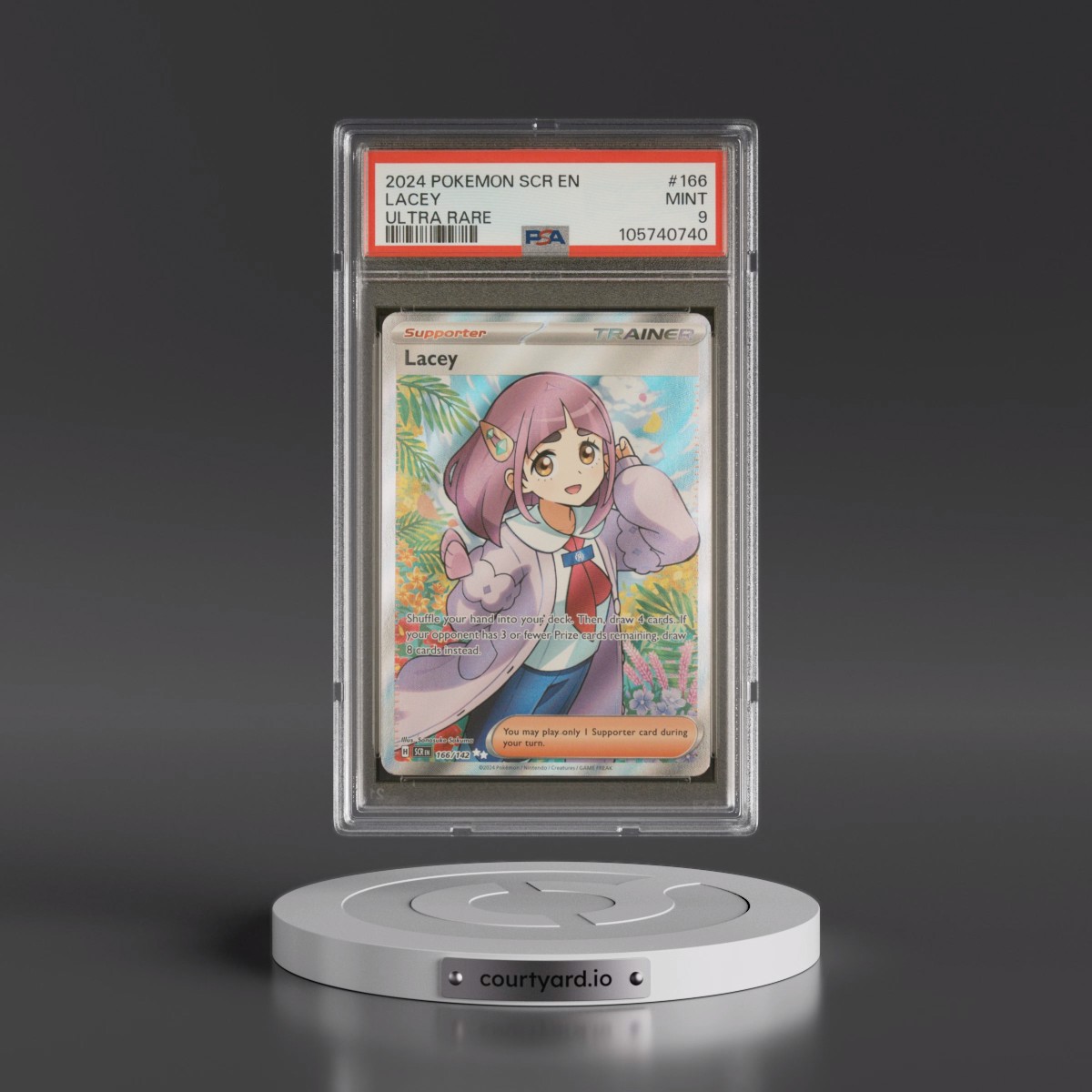 2024 Pokémon Scr EN-Stellar Crown #166 Lacey - Ultra Rare (PSA 9 MINT)