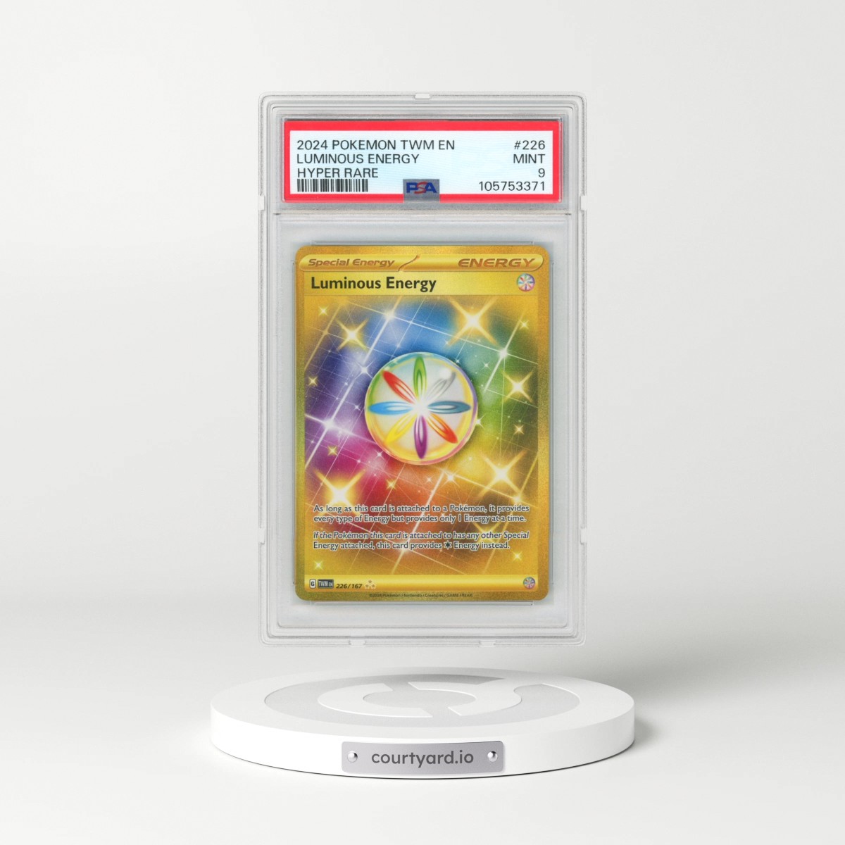 2024 Pokémon Twm EN-Twilight Masquerade #226 Luminous Energy - Hyper Rare (PSA 9 MINT)