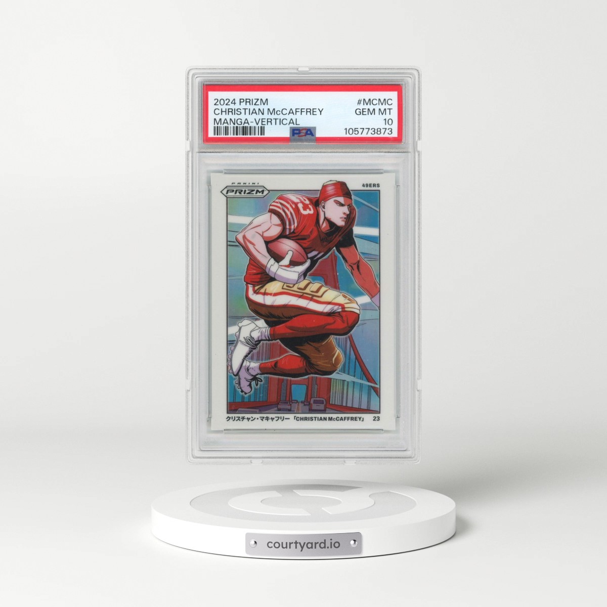 2024 Panini Prizm Manga #MCMC Christian McCaffrey - Vertical (PSA 10 GEM MINT)