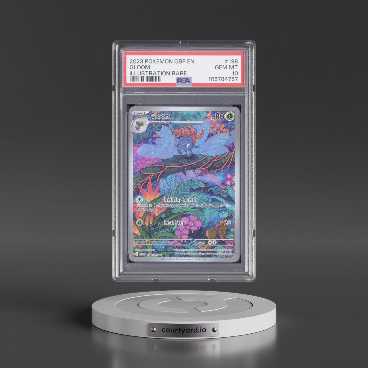 2023 Pokémon Obf EN-Obsidian Flames #198 Gloom - Illustration Rare (PSA 10 GEM MINT)