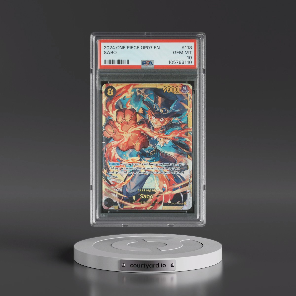 2024 One Piece OP07-500 Years in the Future #118 Sabo (PSA 10 GEM MINT)