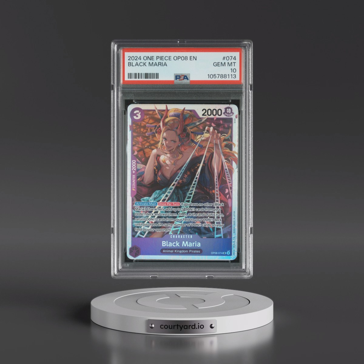 2024 One Piece OP08-Two Legends #074 Black Maria (PSA 10 GEM MINT)